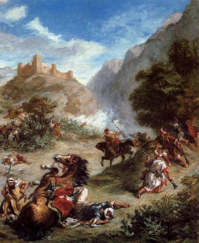 Eugene Delacroix Arabs, which affects up in the mountains oil painting picture